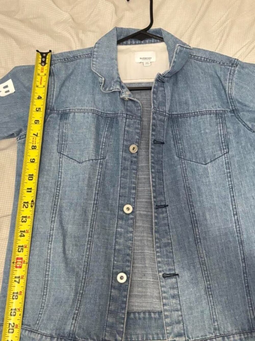 Authentic Burberry Logo Denim Trucker Jacket 16Y - Picture 5 of 13